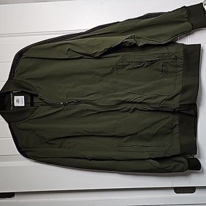 Adidas L Forest green bomber jacket
